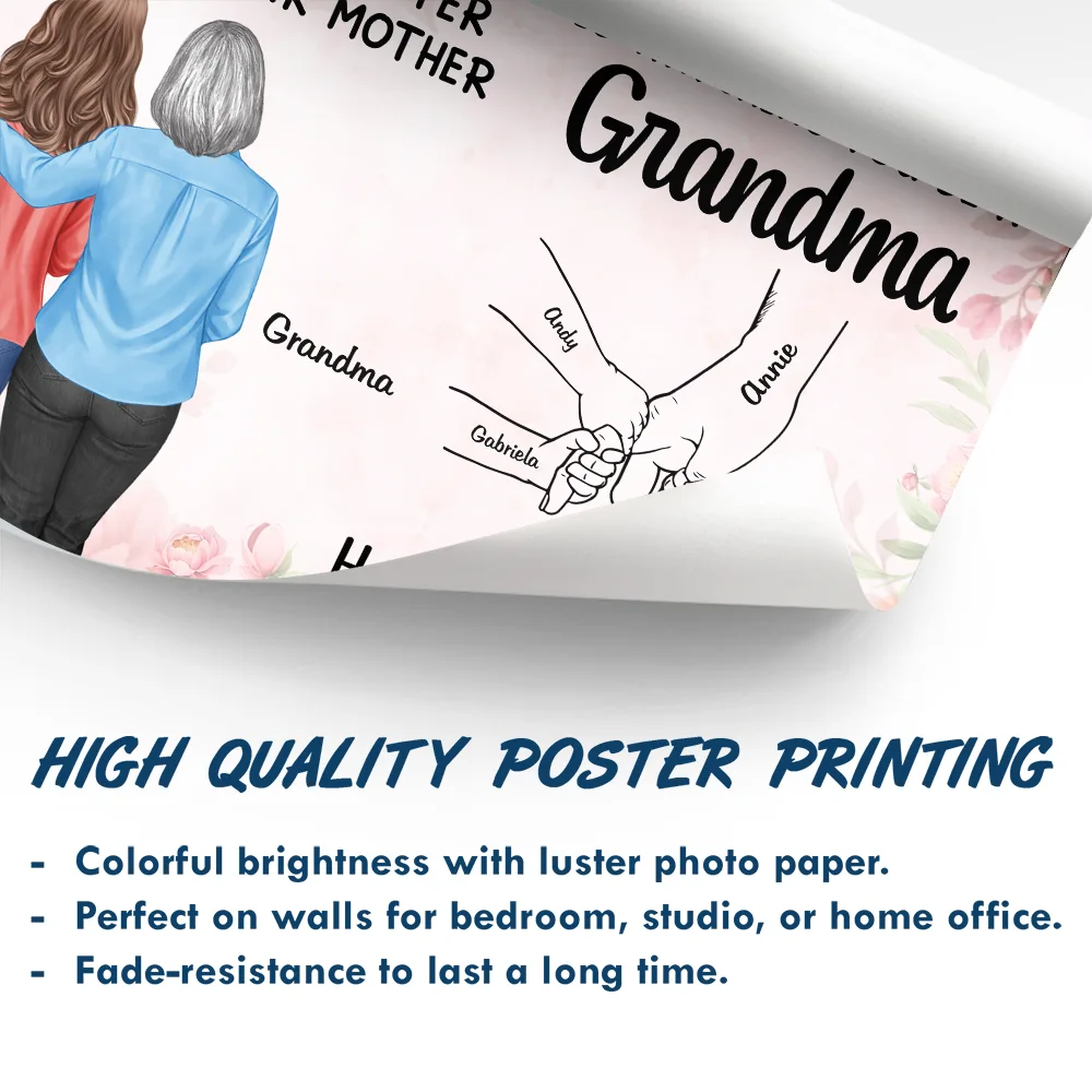 Holding Hand Watching You Be A Mom - Personalized Poster - Image 5
