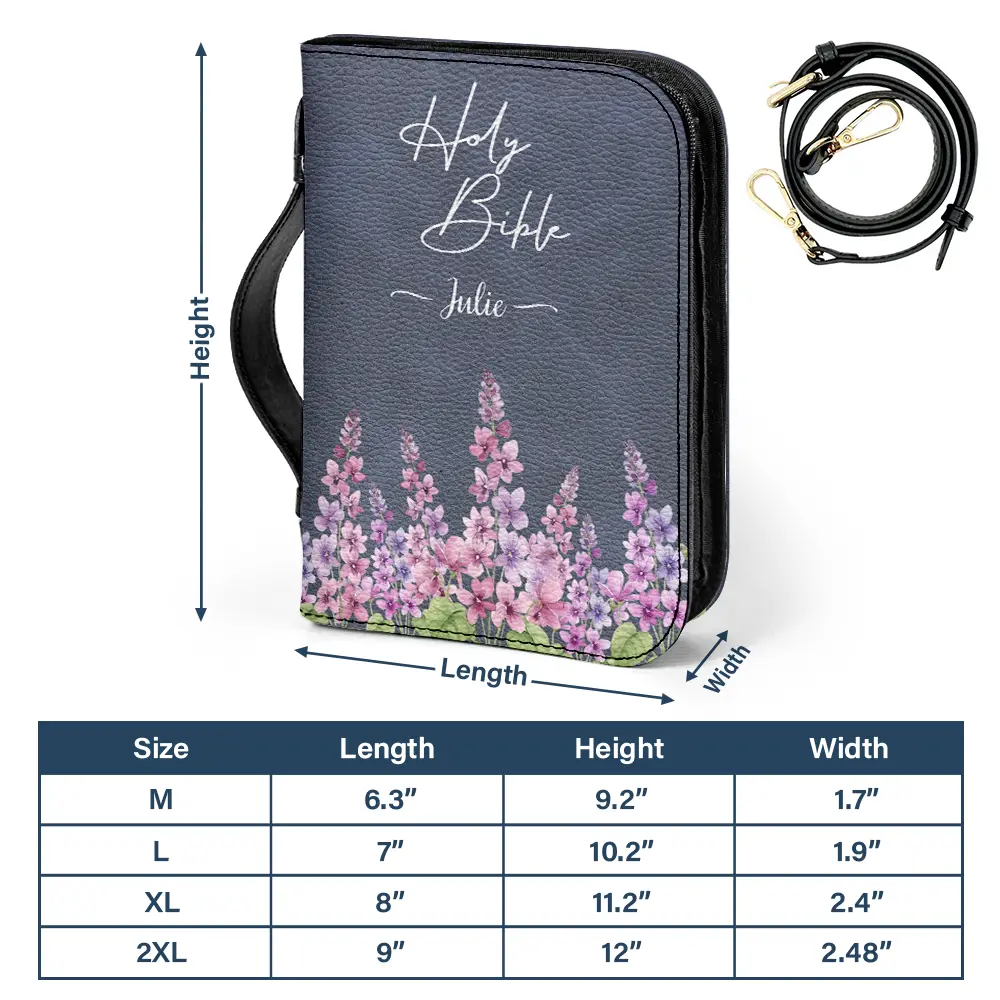 Holy Bible With Birth Month Flower Garden - Personalized Bible Cover - Image 5