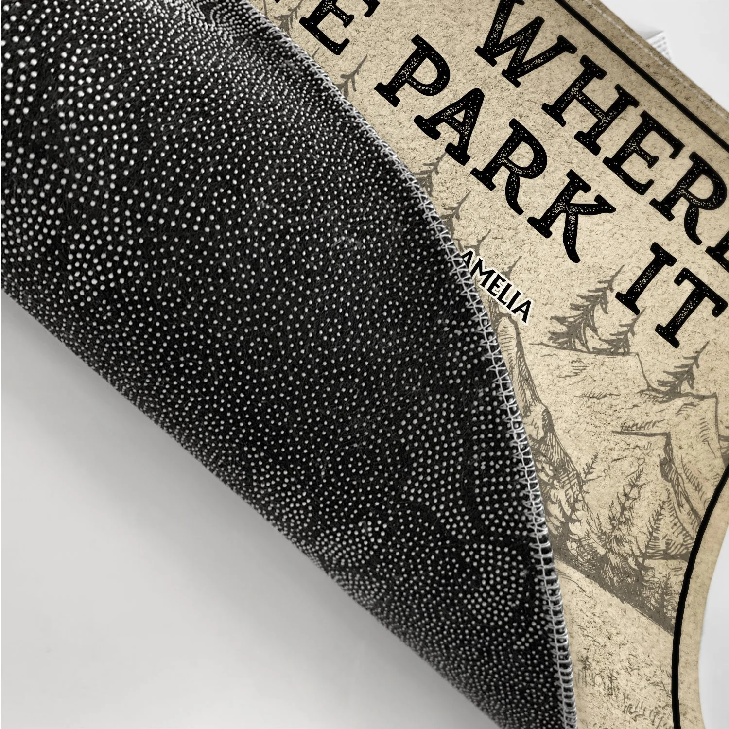 Home Is Where We Park It - Camping Gifts For Couples, Family, Campers, Dog Lovers, Cat Lovers - Personalized Doormat - Image 3
