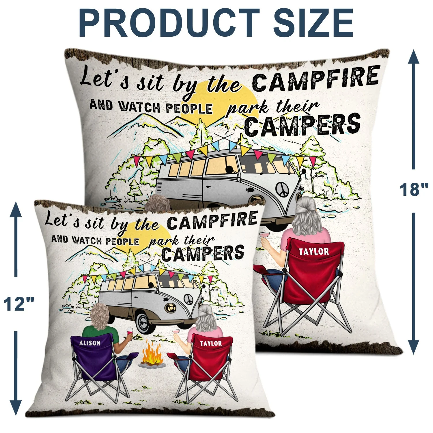 Home Is Where We Park It - Gift For Camping Couples - Personalized Pillow - Image 4