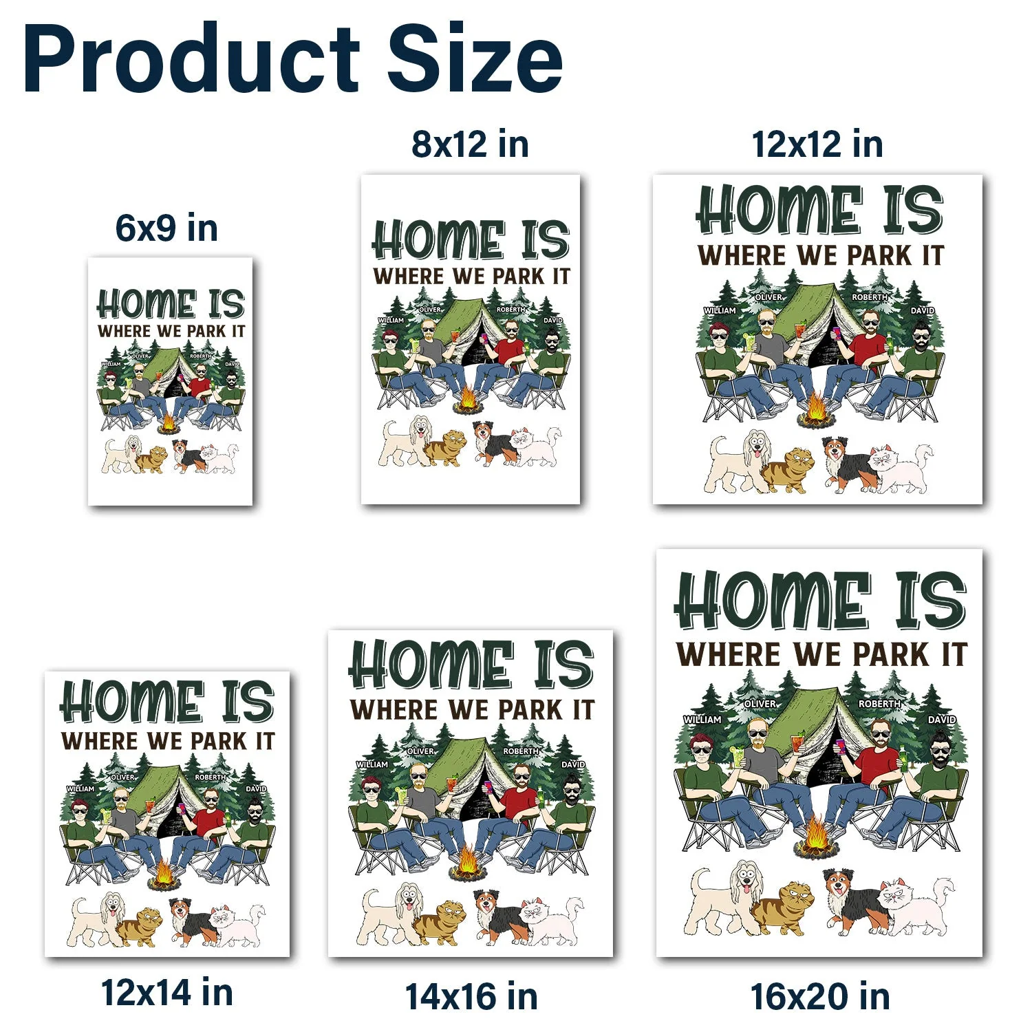 Home Is Where We Park It - Gift For Camping Lovers, Dog Lovers, Cat Lovers, Family - Personalized Camping Decal, Decor Decal - Image 6