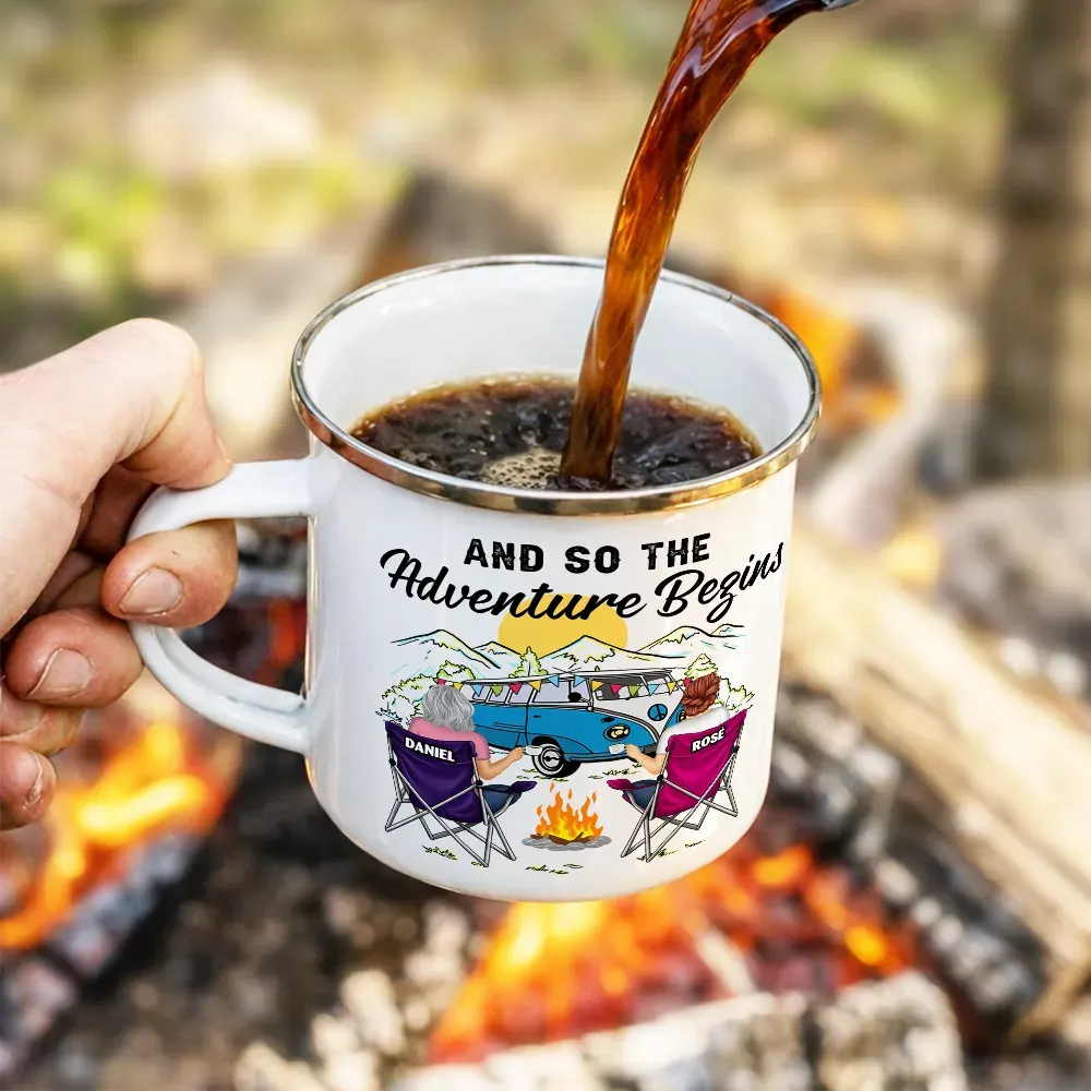 Home Is Where We Park It - Personalized Enamel Mug - Image 4