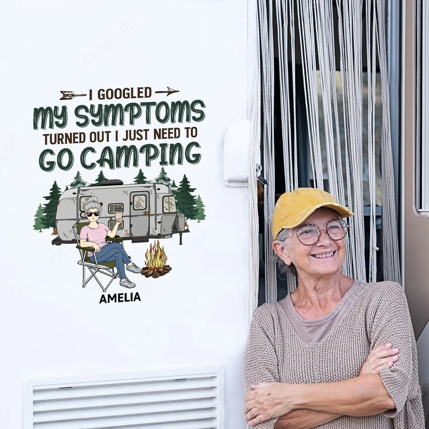 Home Is Where We Park It - Vacation, Traveling, Funny Gift For Couples, Camping Lovers - Personalized Camping Decal, Decor Decal - Image 5