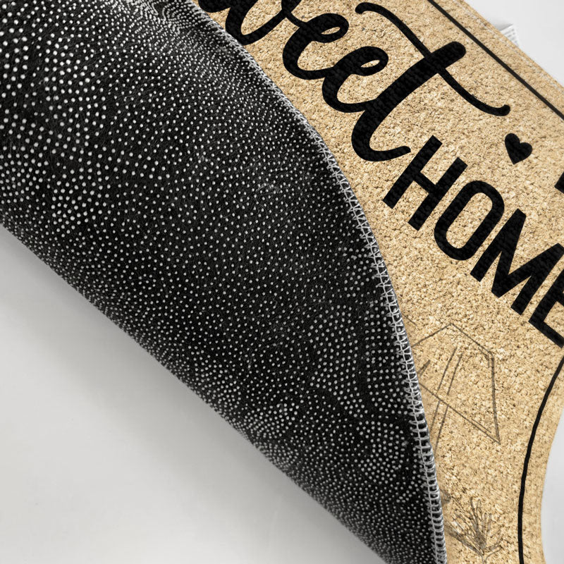 Home Sweet Home Couple Husband Wife Family - Personalized Custom Doormat - Image 3