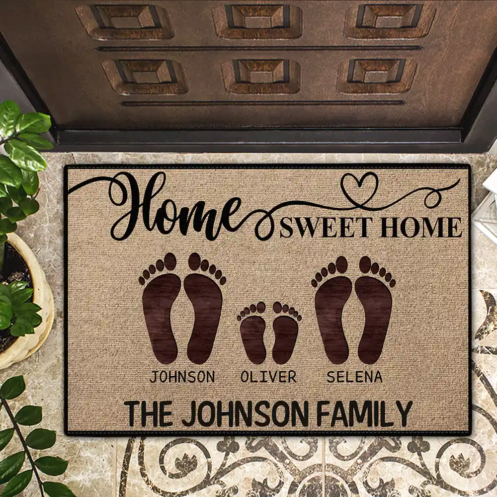 Home Sweet Home Family Dog Cat - Personalized Doormat - Image 2