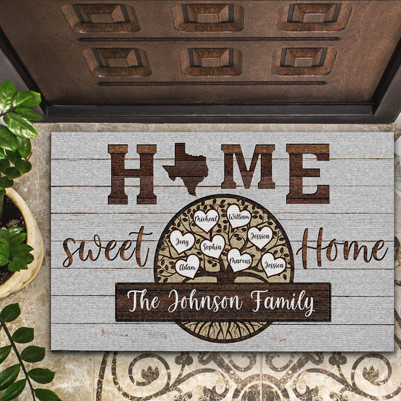 Home Sweet Home Family - Personalized Custom Doormat - Image 2