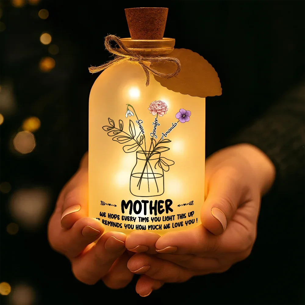 Hope Everytime You Light This Up Mom - Personalized Short Bottle Light - Image 4