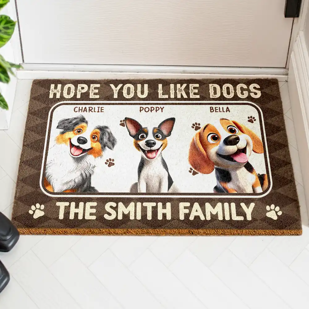 Hope You You Like Pets 3D Effect - Personalized Coconut Doormat - Image 3