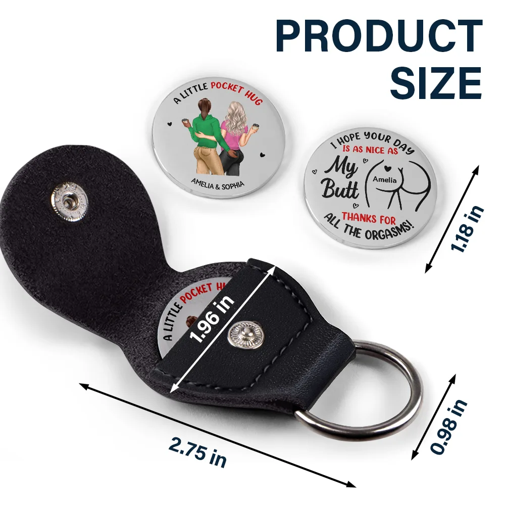 Hope Your Day Is As Nice As - Personalized Leather Pocket Hug - Image 5
