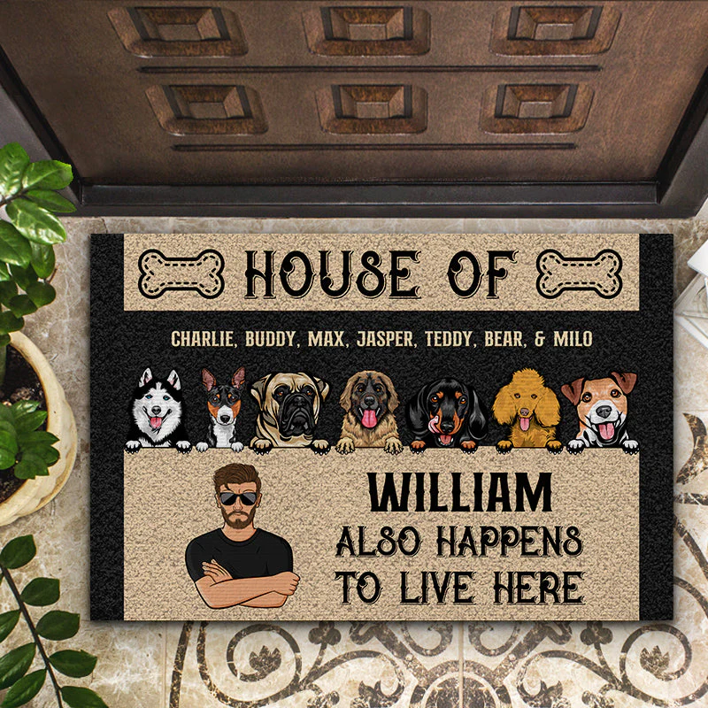 House Of Dogs - Gift For Dog Owners - Personalized Custom Doormat - Image 2