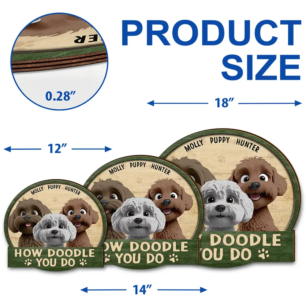 How Doodle You Do - Personalized Custom Shaped Wood Sign - Image 5