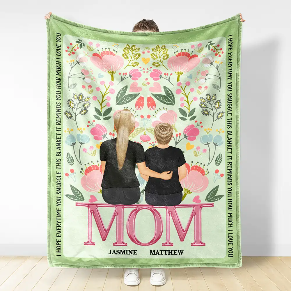 How Much We Love You - Gift For Mother - Personalized Fleece Blanket - Image 3