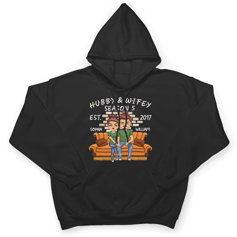 Hubby And Wifey Season Married - Gift For Couple - Personalized Custom T Shirt - Image 4