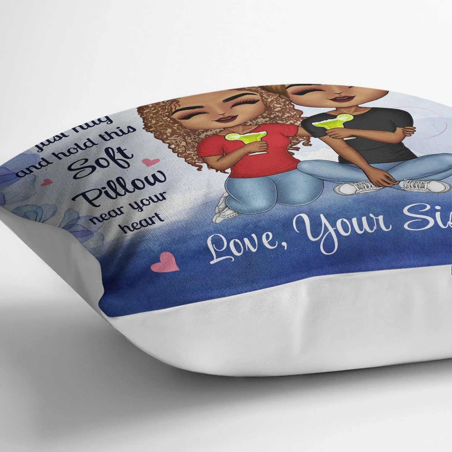 Hug This Pillow Morning Noon Night - Gift For Sister - Personalized Pillow - Image 3