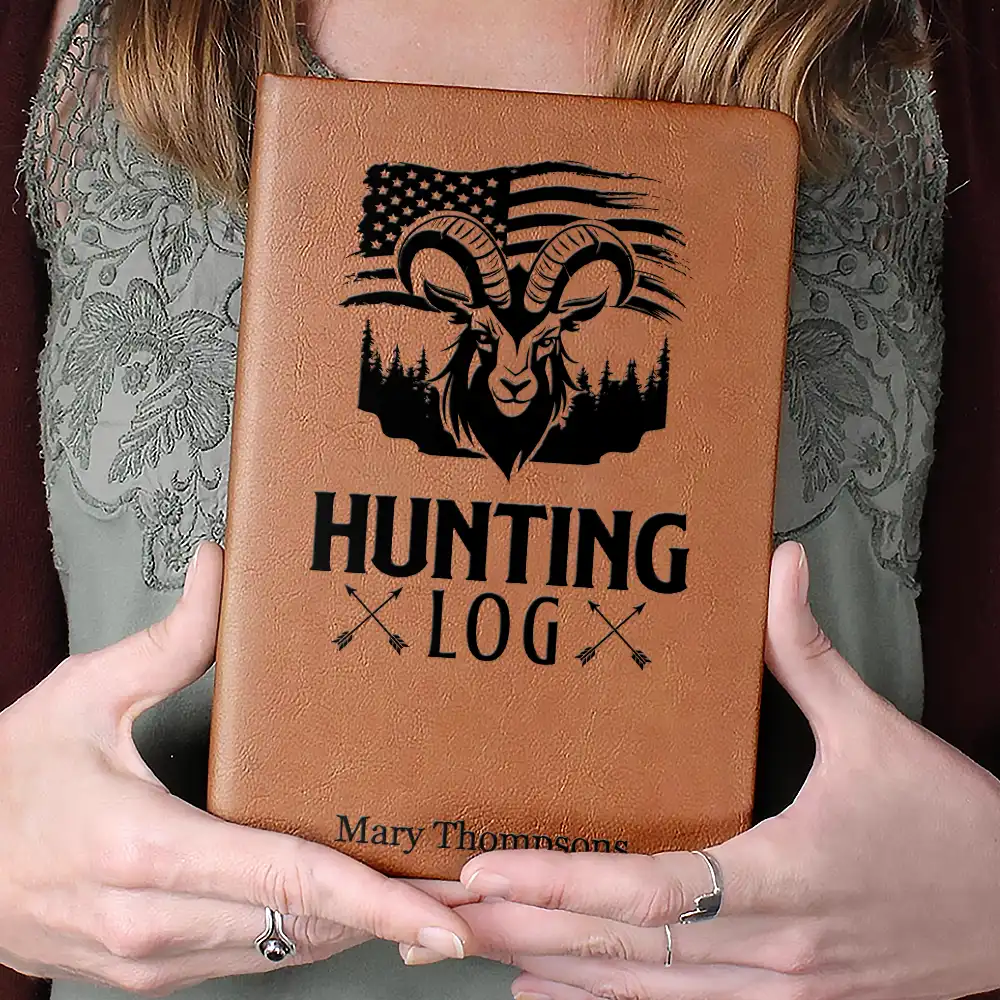 Hunting Adventures Journal Log Gift For Hunting Lovers - Personalized Leather Journal - Image 4