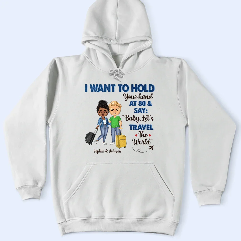 Husband And Wife Adventure Partners For Life - Personalized T Shirt - Image 4