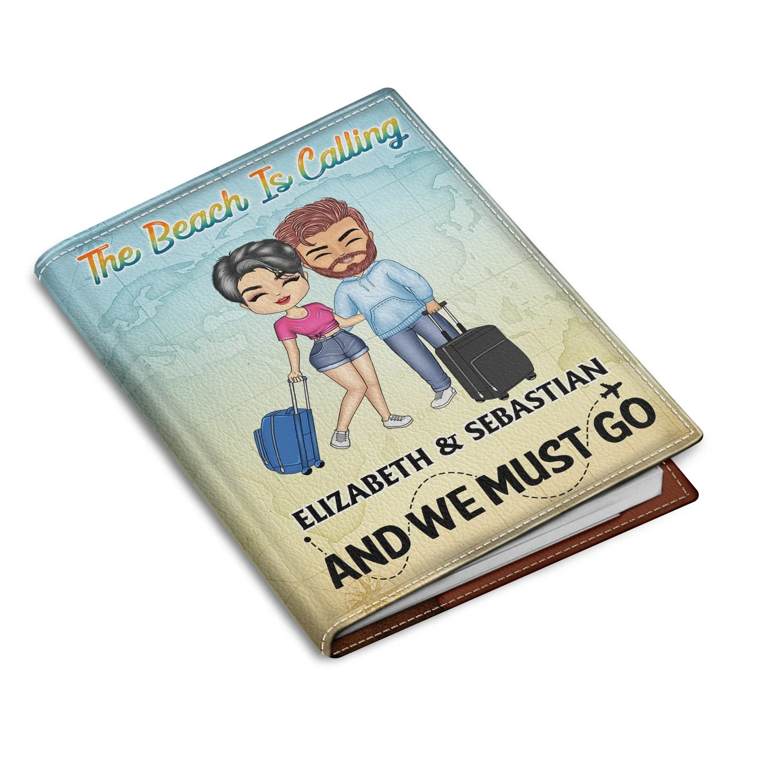 Husband & Wife Travel Partners For Life - Birthday Gift For Couple, Family, Travel, Vacation Lovers - Personalized Custom Passport Cover, Passport Holder - Image 2
