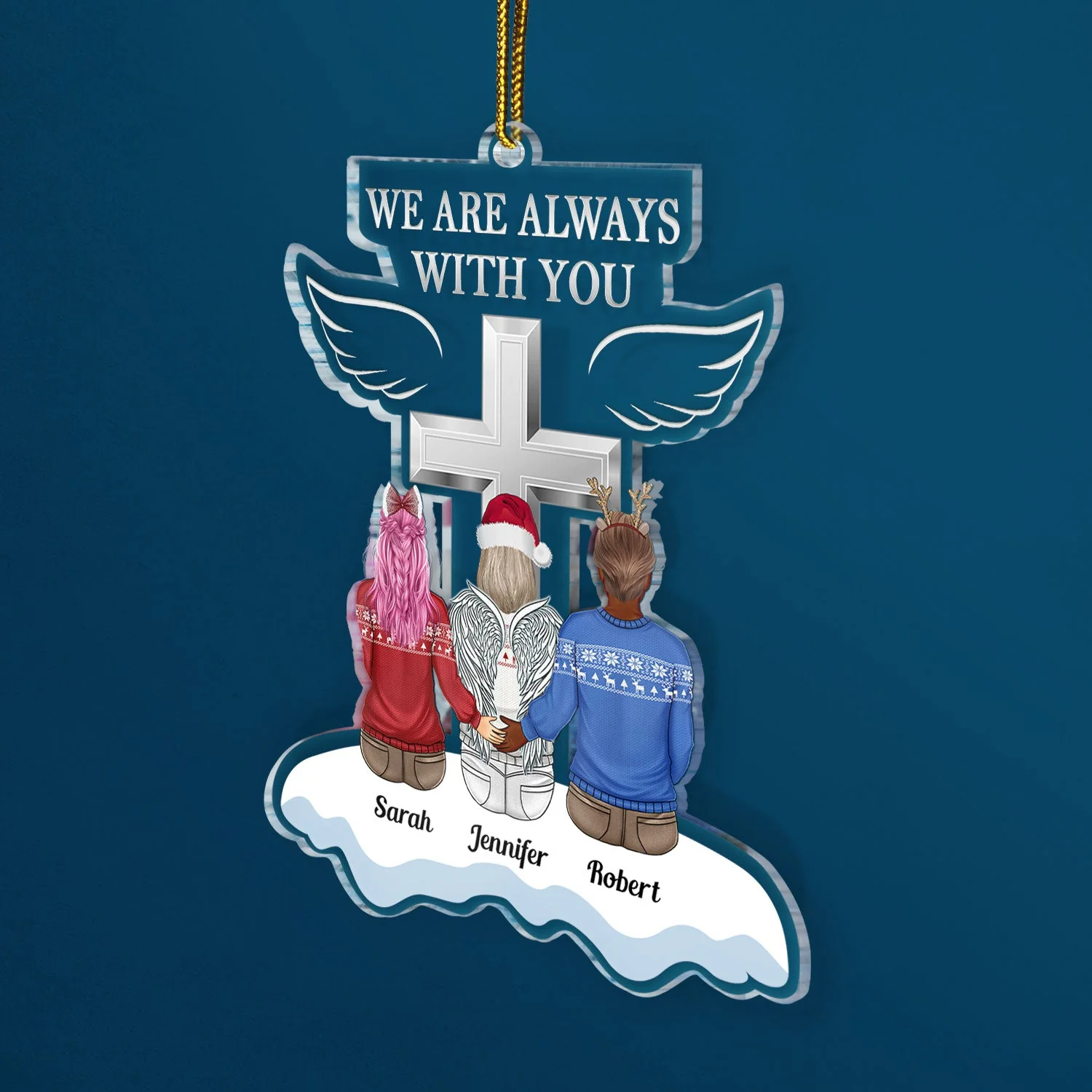 I Am Always With You - Christmas Keepsake, Memorial Gift For Family - Personalized Cutout Acrylic Ornament - Image 2