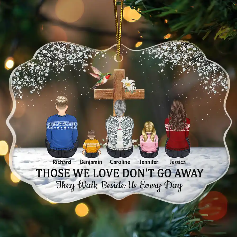 I Am Always With You Memorial Family - Personalized Medallion Acrylic Ornament - Image 3