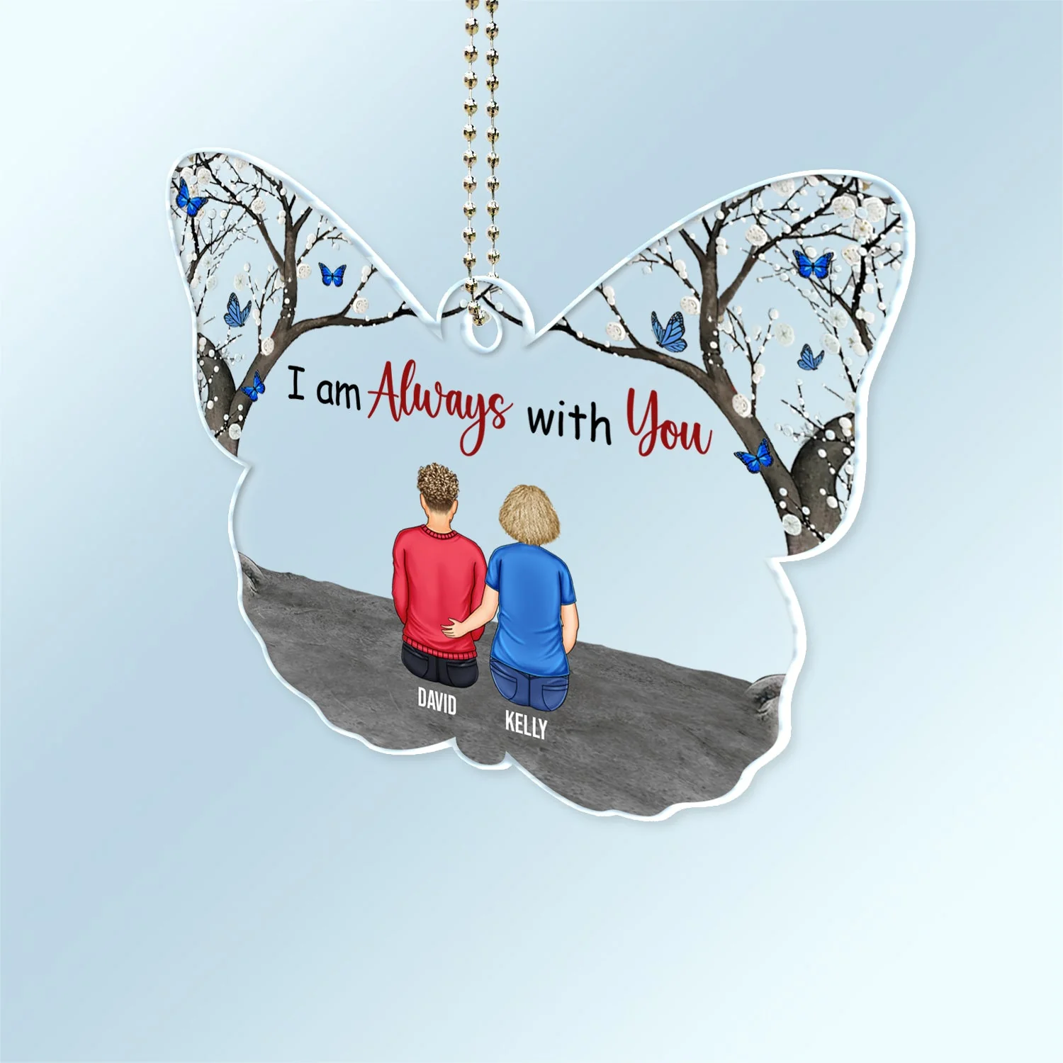I Am Always With You - Memorial Gift For Family - Personalized Acrylic Car Hanger - Image 2