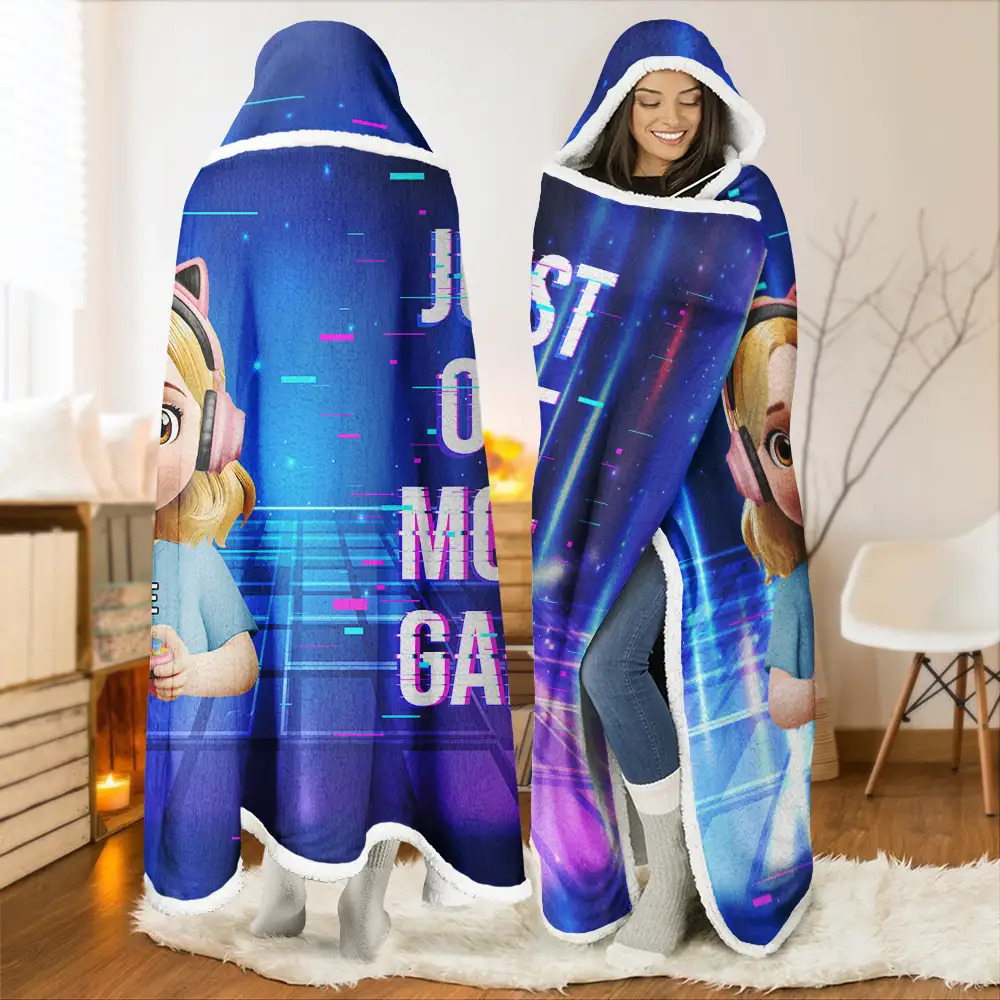 I Am Gaming Do Not Disturb 3D Effect Gamer - Personalized Wearable Hooded Blanket - Image 2