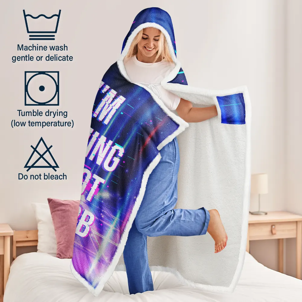 I Am Gaming Do Not Disturb 3D Effect Gamer - Personalized Wearable Hooded Blanket - Image 5
