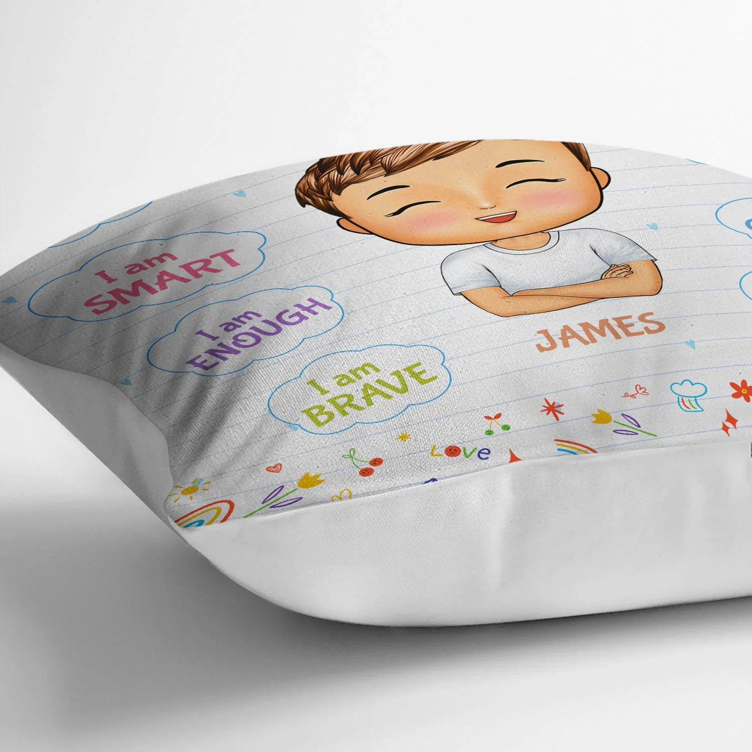 I Am Kind I Am Smart - Gift For Kid, Back To School Gift - Personalized Pillow - Image 3