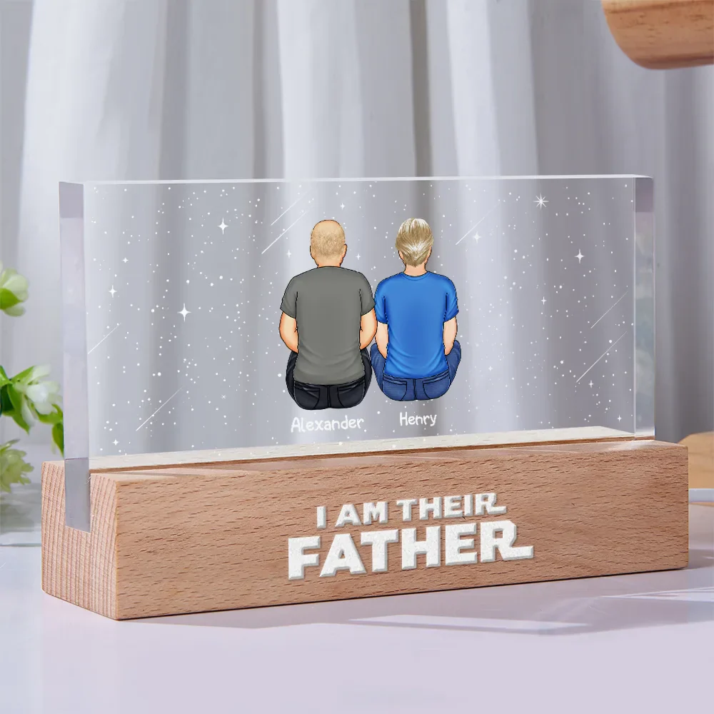 I Am Their Father - Personalized Rectangle LED Light - Image 2