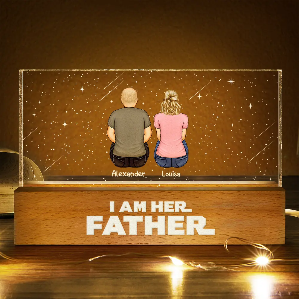 I Am Their Father - Personalized Rectangle LED Light - Image 3