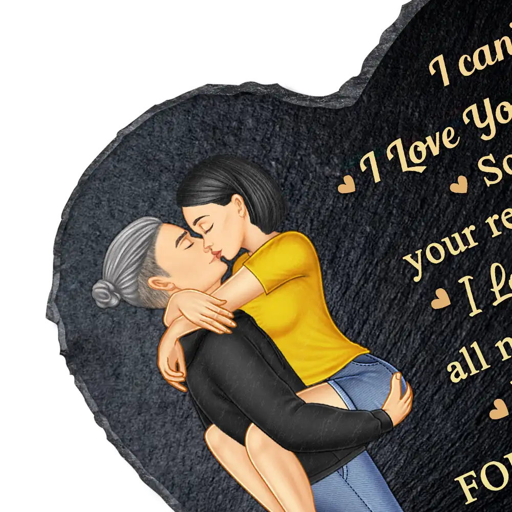 I Can't Say I Love You Enough So This Is Your Reminder - Personalized Heart Garden Stone - Image 2