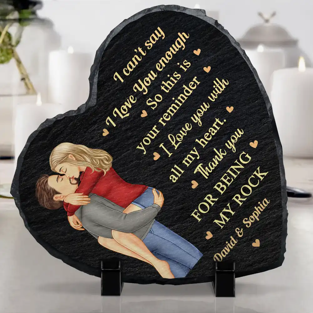 I Can't Say I Love You Enough So This Is Your Reminder - Personalized Heart Garden Stone - Image 4