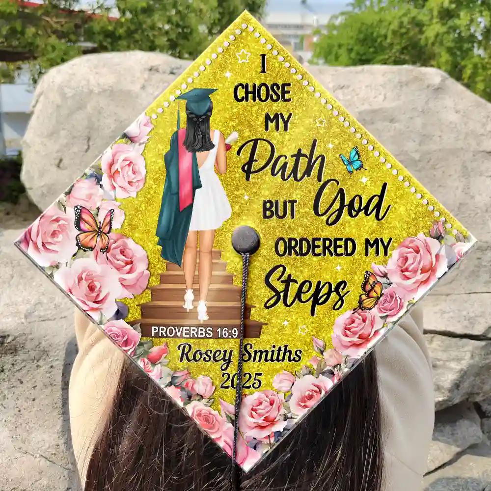 I Chose My Path - Personalized Graduation Cap Topper - Image 3