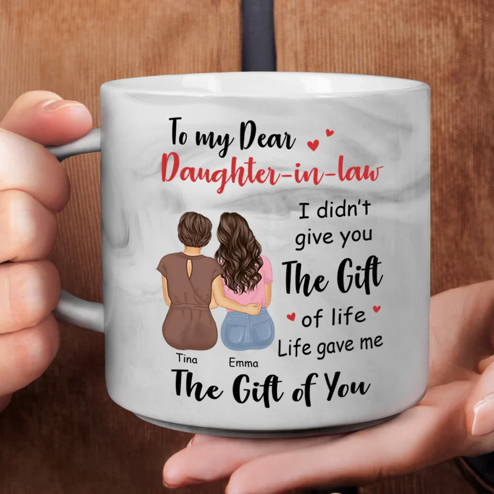 I Didn't Gift You The Gift - Personalized Marble Mug - Image 4