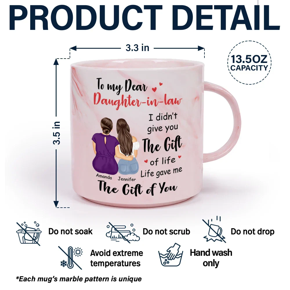 I Didn't Gift You The Gift - Personalized Marble Mug - Image 5