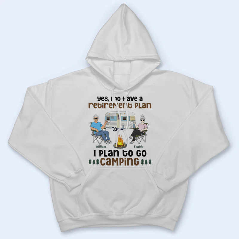 I Do Have A Retirement Plan Old Camping Couple - Personalized Custom T Shirt - Image 4