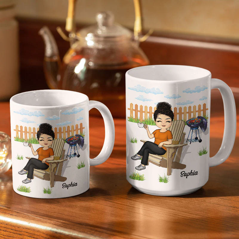I Don't Want To I Don't Have To - Retirement Gift - Personalized Custom White Edge-to-Edge Mug - Image 3