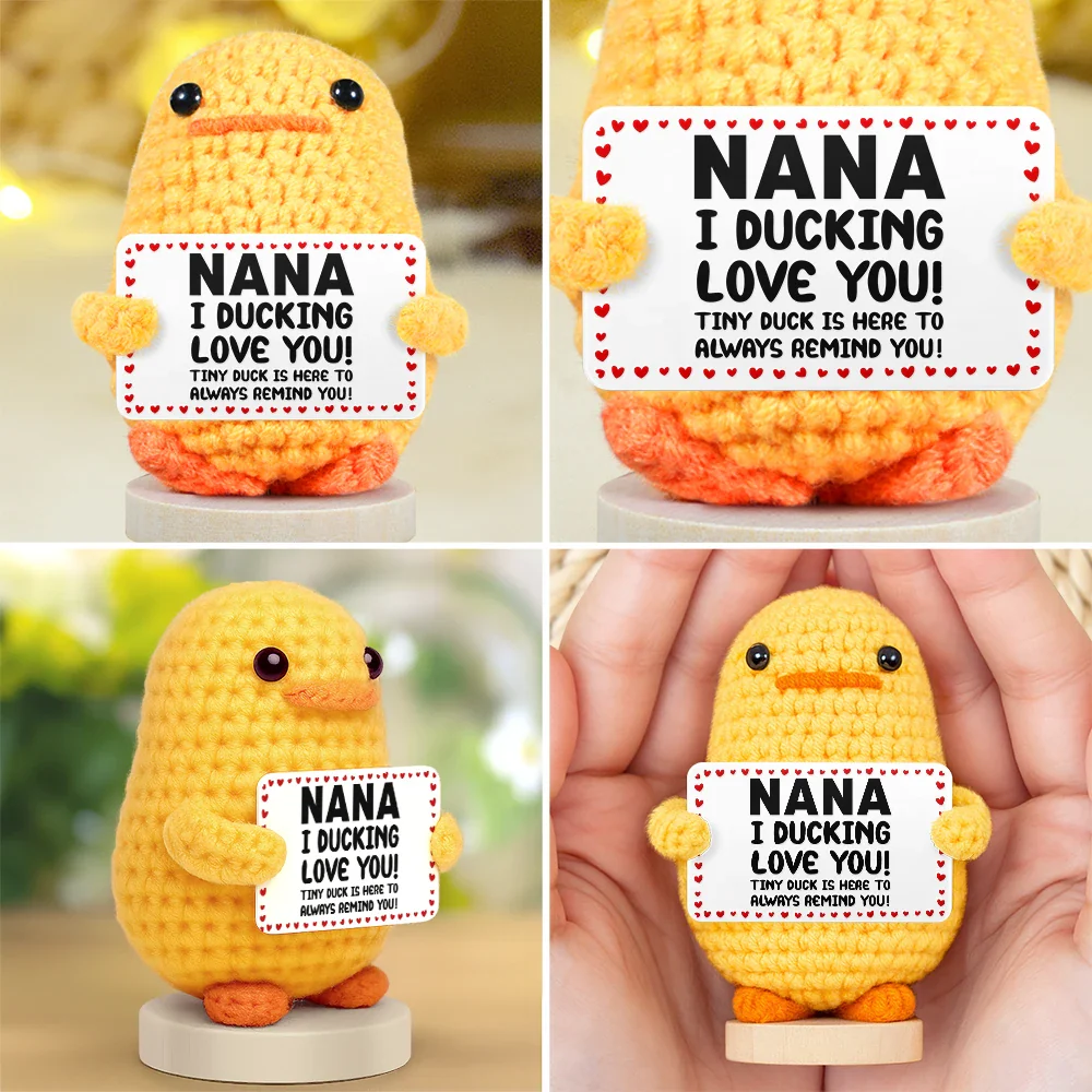 I Ducking Love You - Personalized Doll Crochet With Custom Card - Image 3
