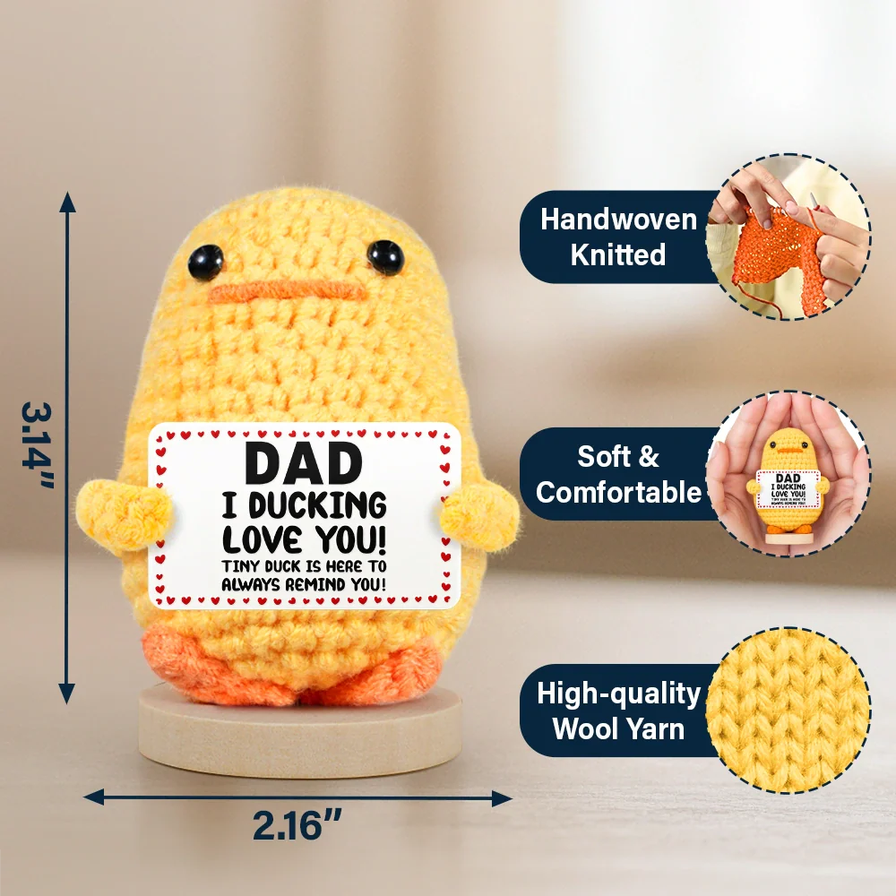 I Ducking Love You - Personalized Doll Crochet With Custom Card - Image 4