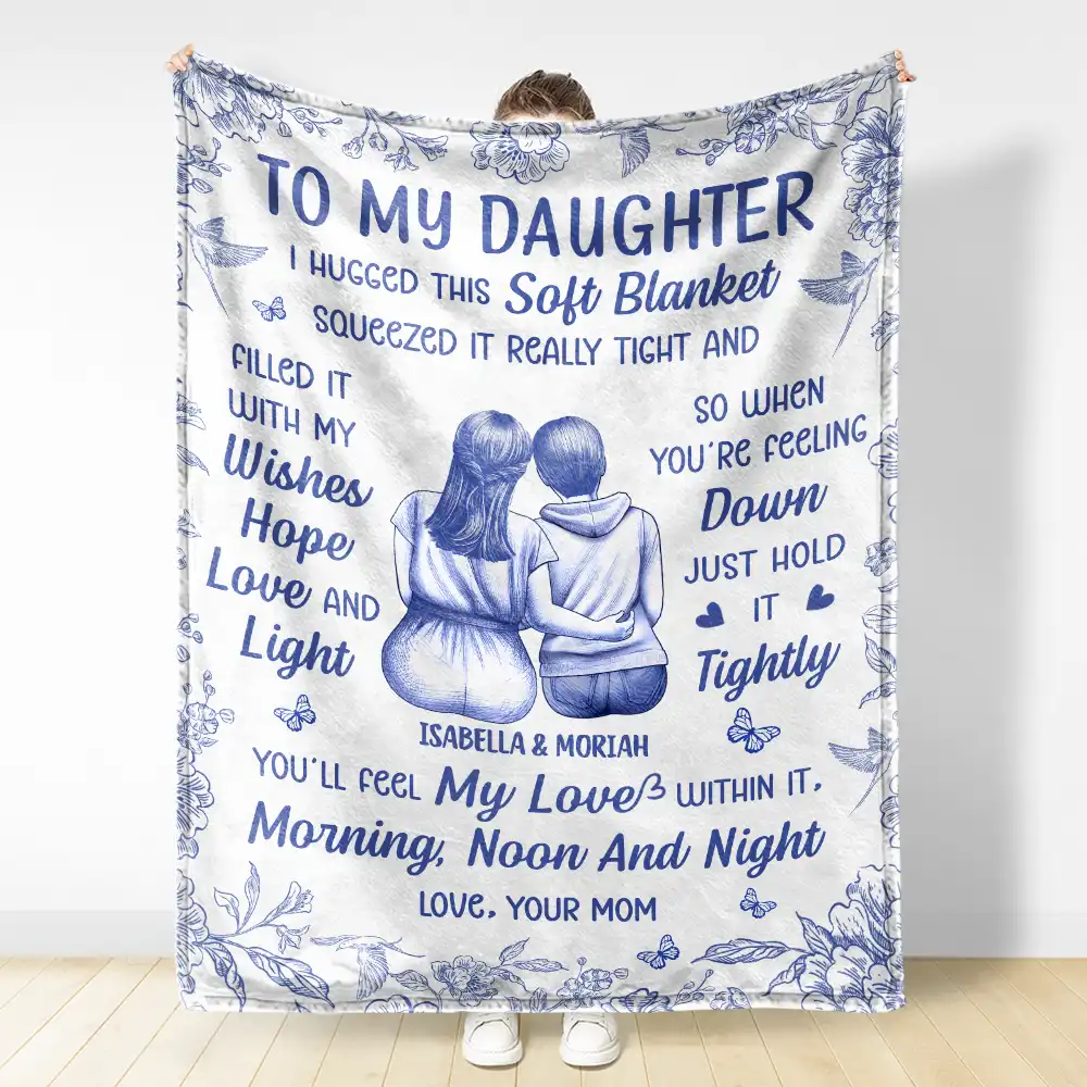 I Filled It With My Wishes Bestie Sister Toile - Personalized Fleece Blanket, Sherpa Blanket - Image 3