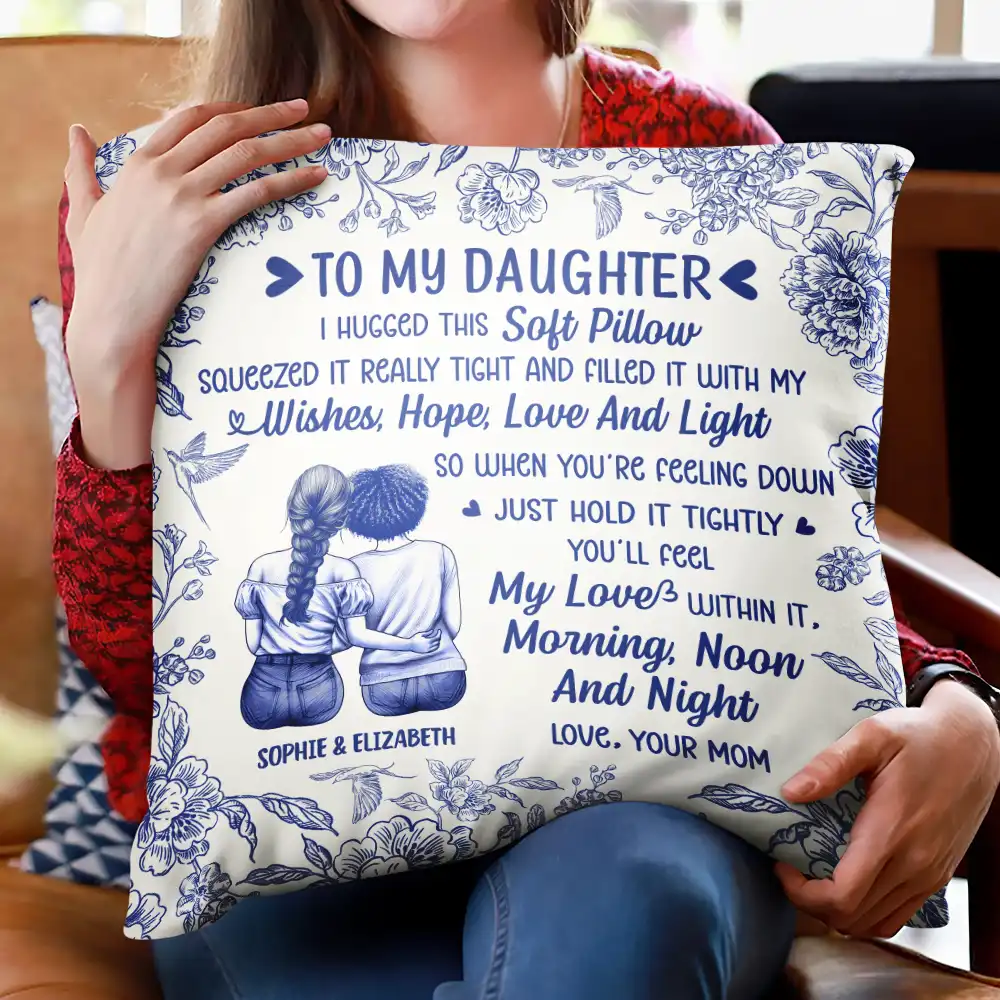 I Filled It With My Wishes Bestie Sister Toile - Personalized Pillow - Image 2