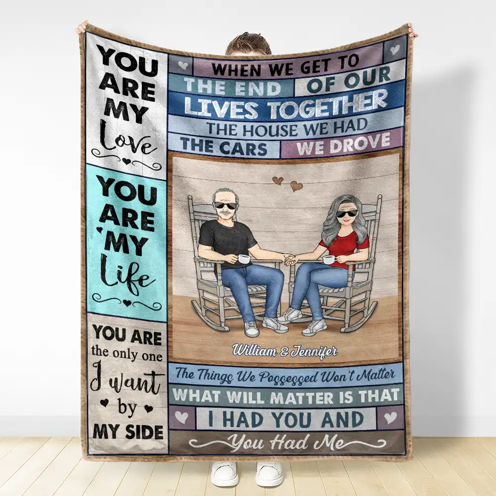 I Had You And You Had Me Old Couple - Personalized Fleece Blanket, Sherpa Blanket - Image 3