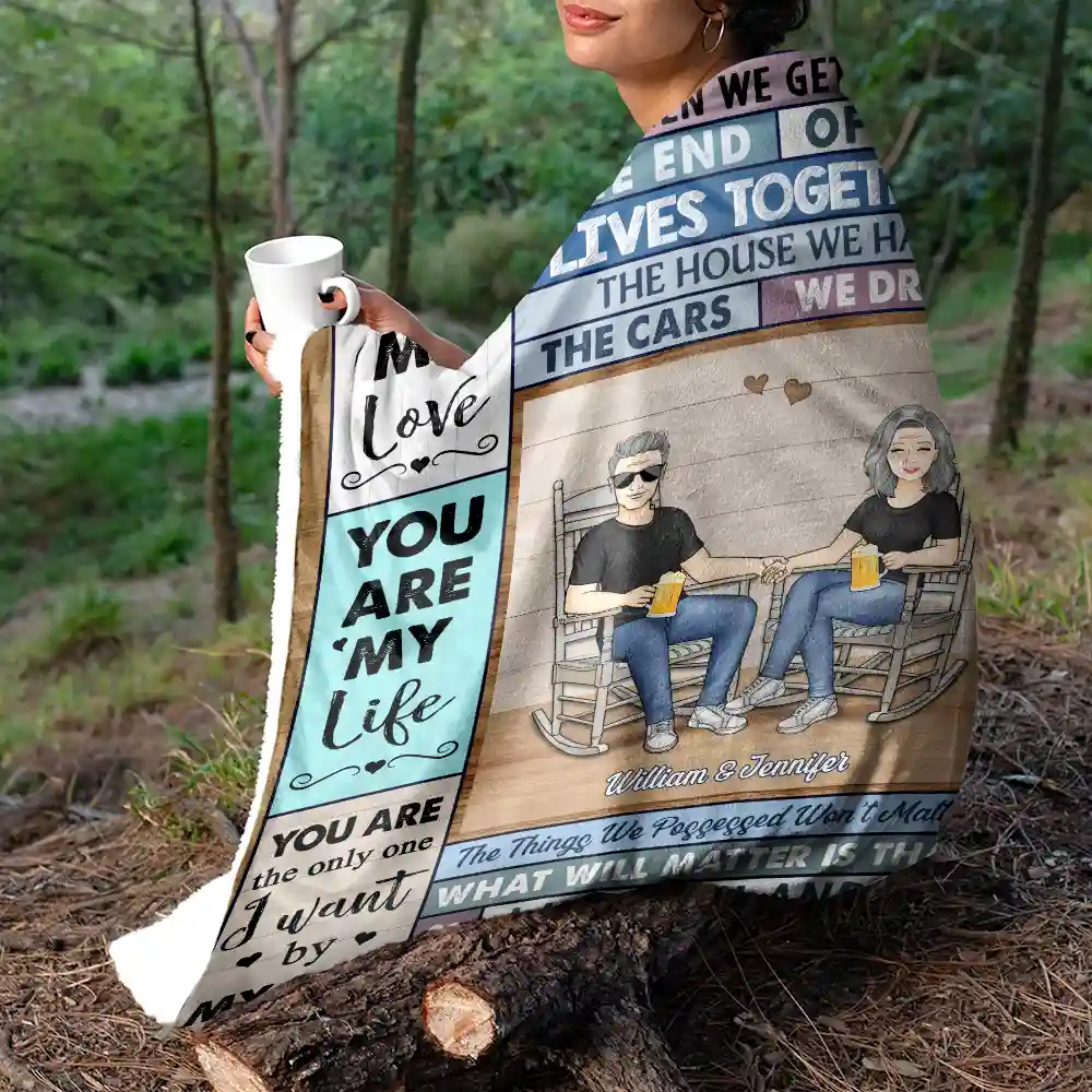 I Had You And You Had Me Old Couple - Personalized Fleece Blanket, Sherpa Blanket - Image 5