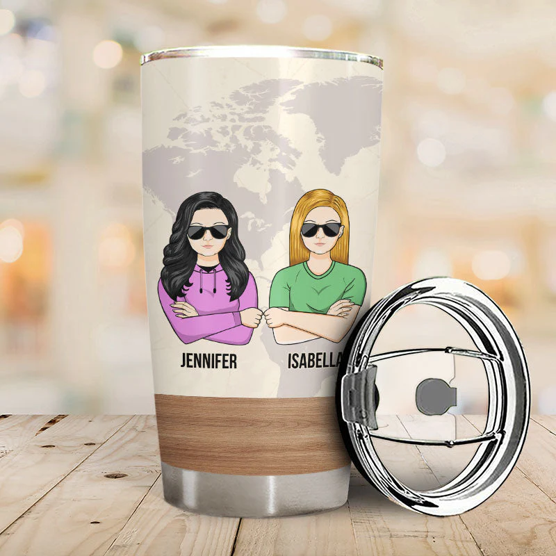 I Have Crazy Sisters And I'm Not Afraid To Use Them - Gift For Sister - Personalized Custom Tumbler - Image 2