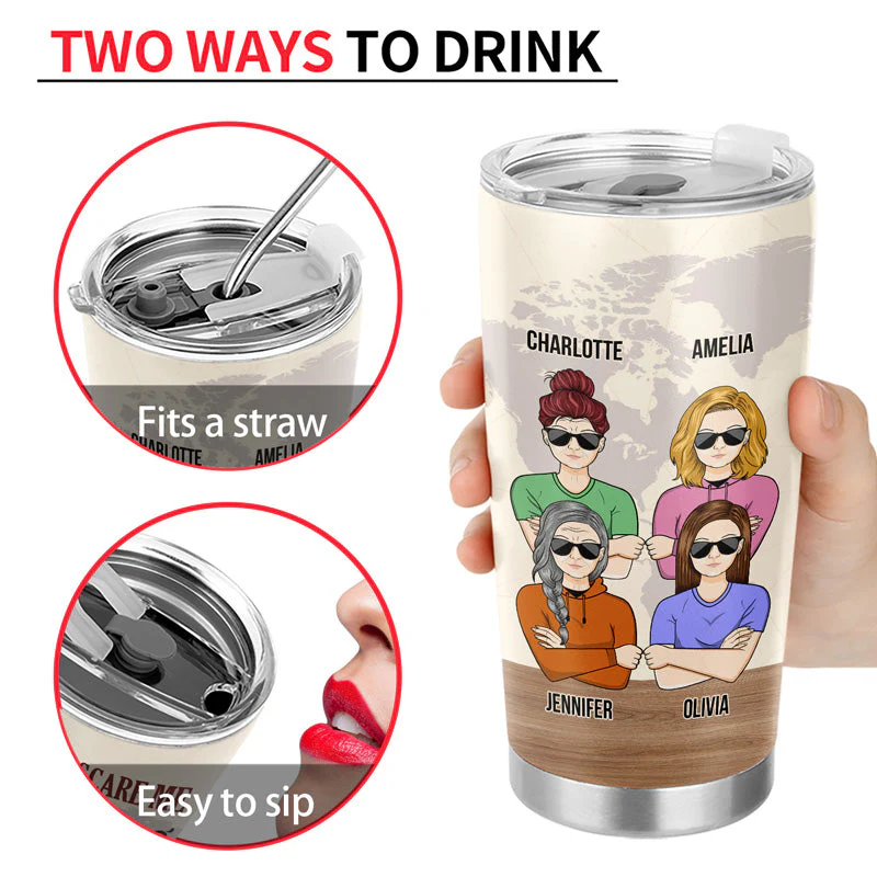 I Have Crazy Sisters And I'm Not Afraid To Use Them - Gift For Sister - Personalized Custom Tumbler - Image 4