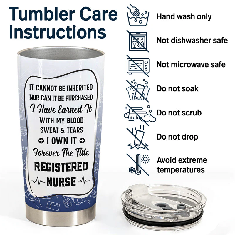 I Have Earned It Nurse - Personalized Custom Tumbler - Image 5