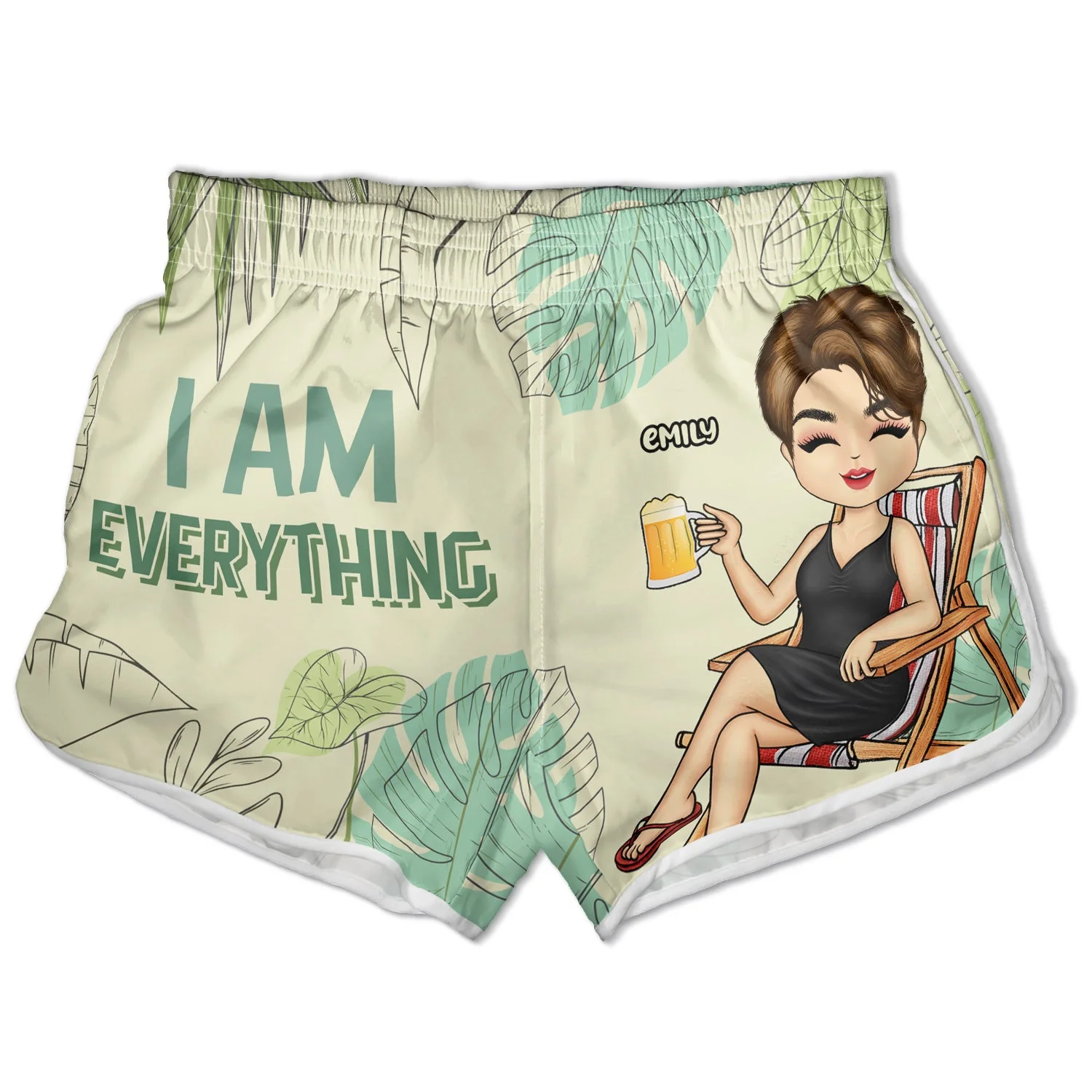 I Have Everything I Need - Gift For Couples, Husband, Wife, Boyfriend, Girlfriend - Personalized Couple Beach Shorts - Image 4