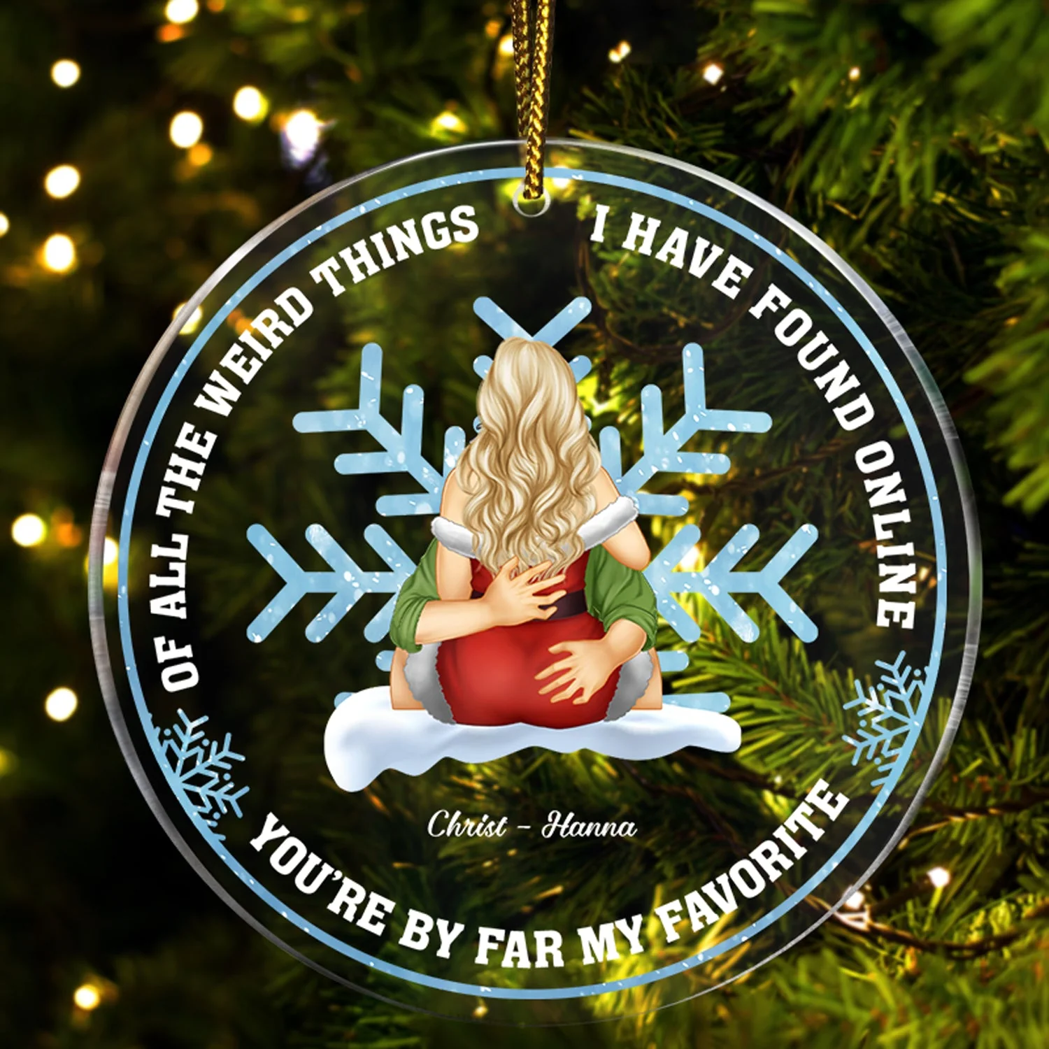 I Have Found Online - Christmas Gift For Couples - Personalized Circle Acrylic Ornament