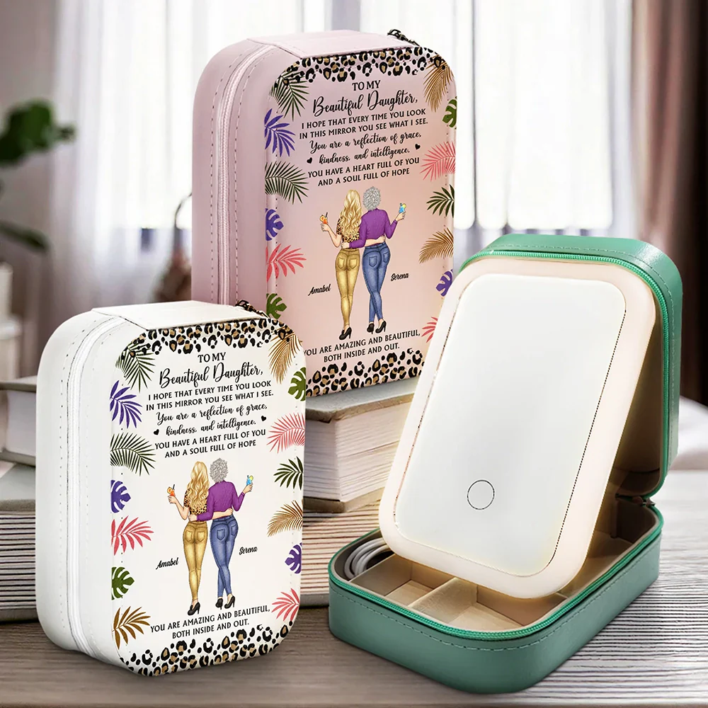 I Hope That Every Time You Look - Personalized Makeup Box With LED Mirror - Image 2