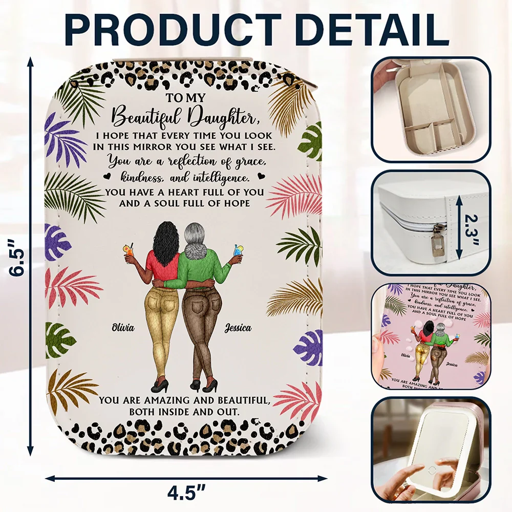 I Hope That Every Time You Look - Personalized Makeup Box With LED Mirror - Image 6