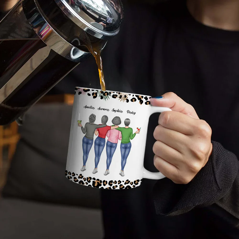 I Hope We're Friends Until We Die Bestie - Personalized White Edge-to-Edge Mug - Image 4